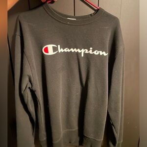 Black Champion Crewneck